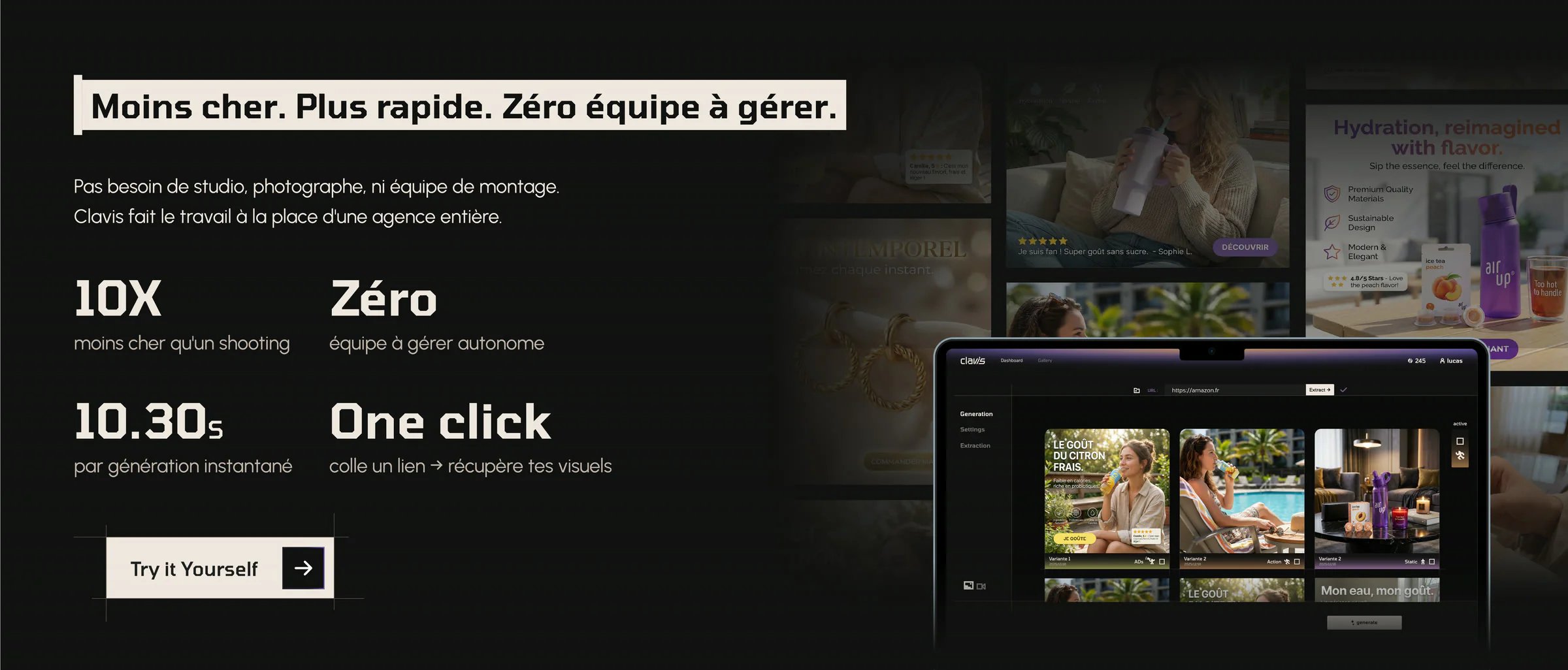 Clavis — cheaper, faster, no team to manage: the app on screen