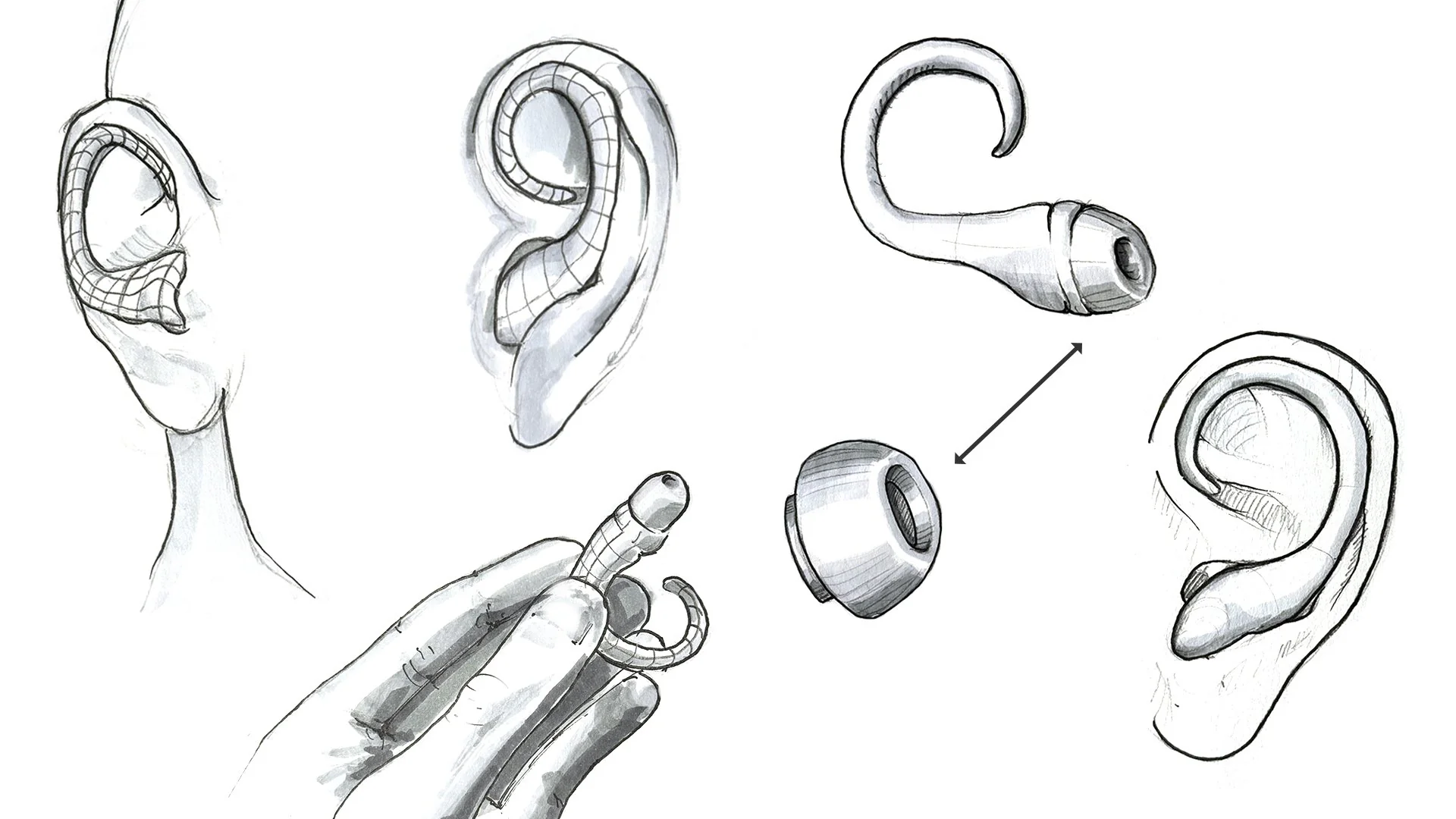 Initial sketches and form exploration