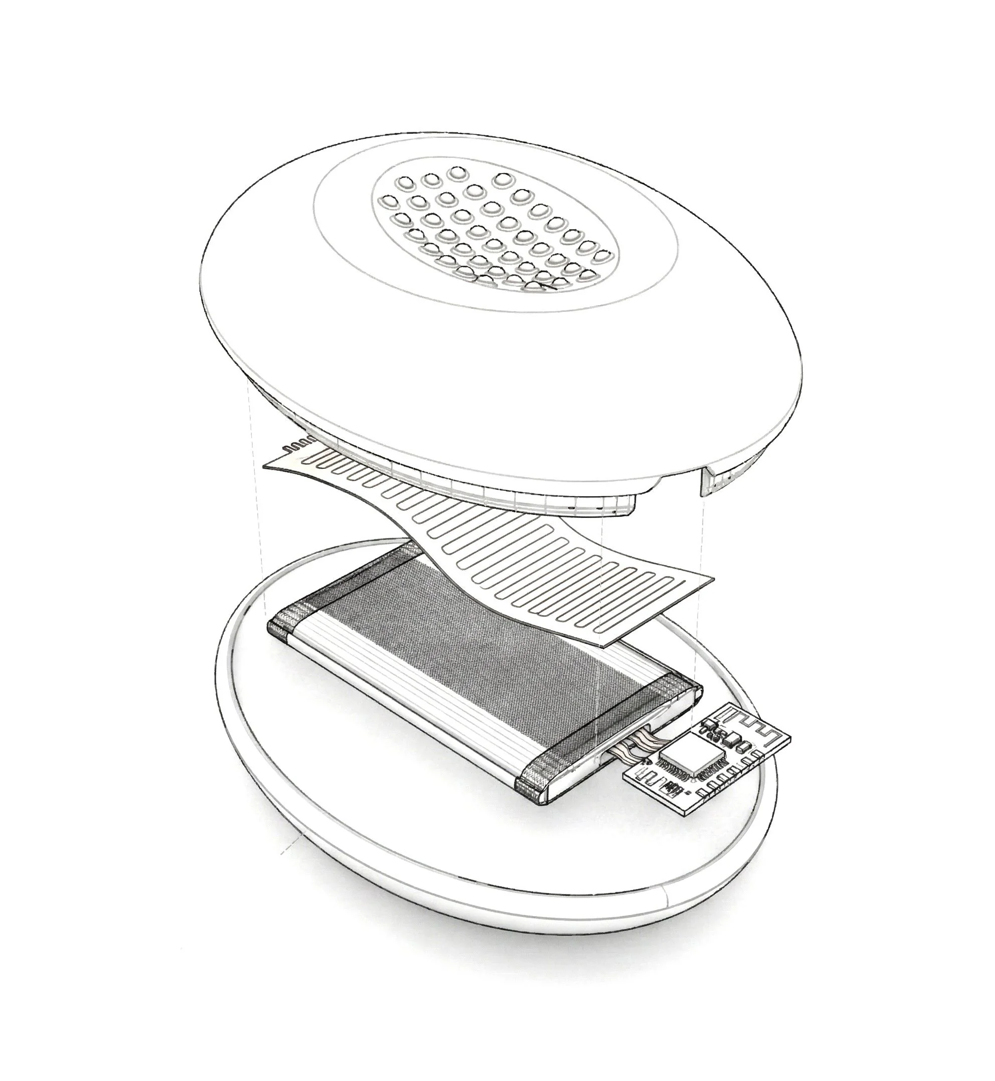 Exploded view — internal stack
