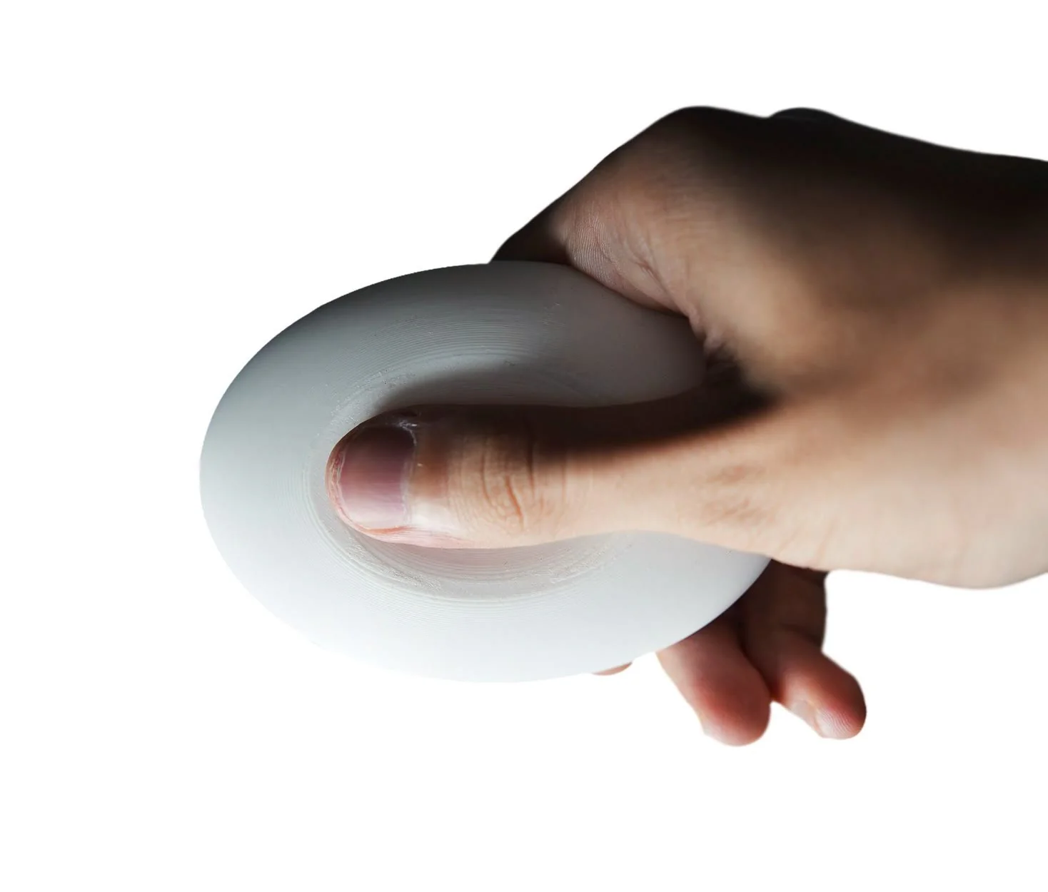 3D-printed prototype in hand