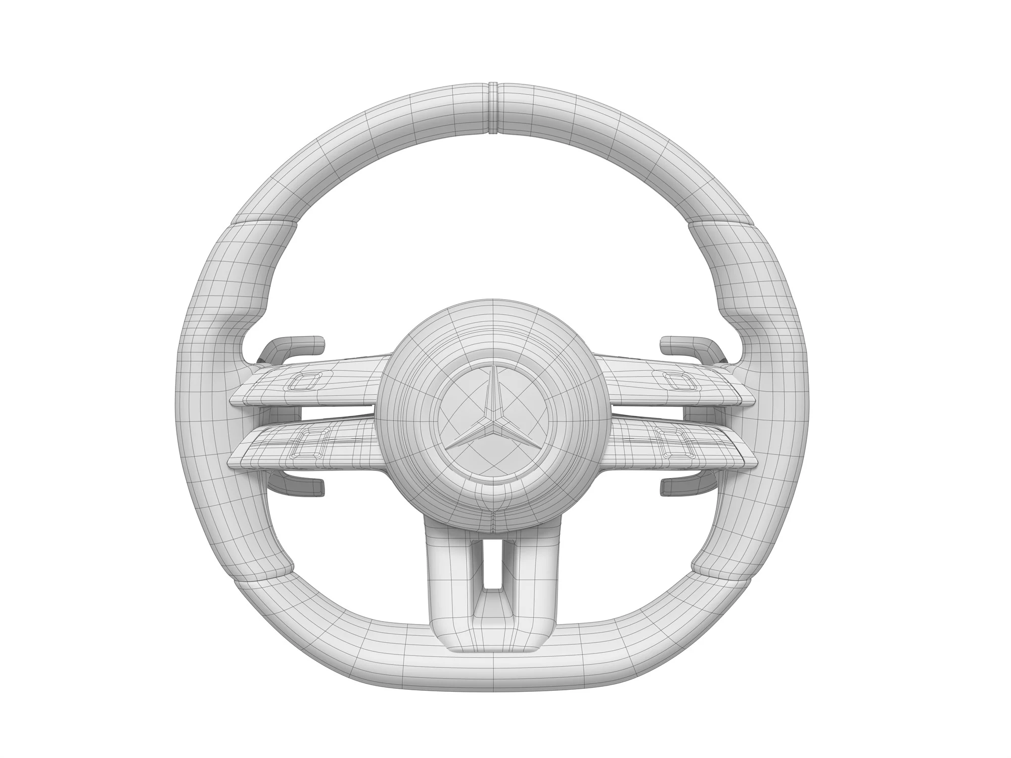 Volant Ntech — topologie du maillage modelise sous Blender